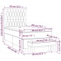 Boxspringbett mit dunkelbrauner Stoffmatratze 90x200 cm von , Betten und Lattenroste - Ref: Foro24-3136808, Preis: 406,57 €, ...