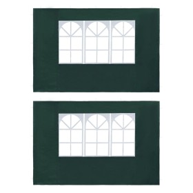 Partyzelt Seitenwände mit Fenster 2 Stk. PE grün von vidaXL, Zelte und Pavillons - Ref: Foro24-45119, Preis: 22,30 €, Rabatt: %