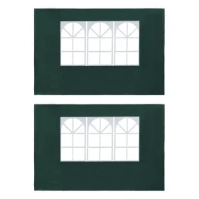 Side walls for party tent with window 2 pcs PE green by vidaXL, Tents and gazebos - Ref: Foro24-45119, Price: 22,05 €, Discou...