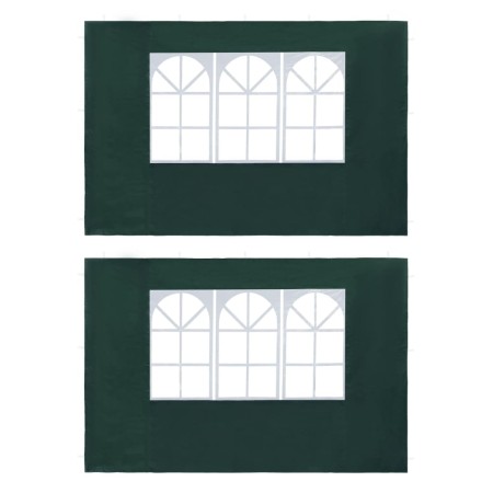 Partyzelt Seitenwände mit Fenster 2 Stk. PE grün von vidaXL, Zelte und Pavillons - Ref: Foro24-45119, Preis: 22,30 €, Rabatt: %