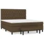 Box spring bed with dark brown fabric mattress 160x200 cm by , Beds and slatted bases - Ref: Foro24-3136848, Price: 618,50 €,...
