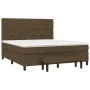 Box spring bed with dark brown fabric mattress 160x200 cm by , Beds and slatted bases - Ref: Foro24-3136848, Price: 618,50 €,...