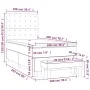 Box spring bed with taupe gray fabric mattress 100x200 cm by , Beds and slatted bases - Ref: Foro24-3136897, Price: 410,08 €,...