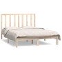 Estructura de cama sin colchón madera maciza de pino 140x190 cm