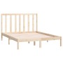 Estructura de cama sin colchón madera maciza de pino 140x190 cm