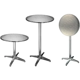 HI Round aluminum folding bistro table 60x60x(58-115) cm by HI, Garden tables - Ref: Foro24-423949, Price: 85,23 €, Discount: %