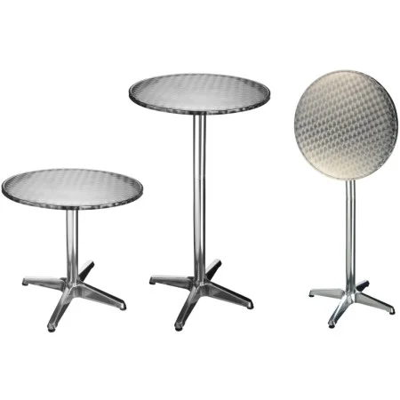 HI Round aluminum folding bistro table 60x60x(58-115) cm by HI, Garden tables - Ref: Foro24-423949, Price: 85,23 €, Discount: %