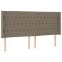 Box spring bed with mattress and LED lights taupe gray fabric 200x200 cm by , Beds and slatted bases - Ref: Foro24-3139145, P...