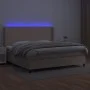 Boxspringbett LED Matratze Cappuccino Kunstleder 200x200cm von , Betten und Lattenroste - Ref: Foro24-3139288, Preis: 737,63 ...