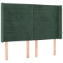 Cama box spring colchón y LED terciopelo verde oscuro 140x190cm de , Camas y somieres - Ref: Foro24-3139622, Precio: 537,86 €...