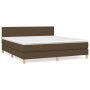 Box spring bed with dark brown fabric mattress 180x200 cm by , Beds and slatted bases - Ref: Foro24-3140476, Price: 530,39 €,...