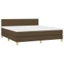Box spring bed with dark brown fabric mattress 180x200 cm by , Beds and slatted bases - Ref: Foro24-3140476, Price: 519,86 €,...