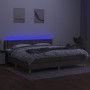 Boxspringbett mit LED-Matratze taupegrauer Stoff 200x200 cm von , Betten und Lattenroste - Ref: Foro24-3134065, Preis: 645,97...