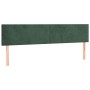 Cama box spring con colchón terciopelo verde oscuro 200x200 cm