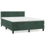Box spring bed with dark green velvet mattress 140x190 cm by , Beds and slatted bases - Ref: Foro24-3141362, Price: 443,13 €,...