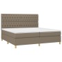 Boxspringbett mit taupegrauer Stoffmatratze 200x200 cm von , Betten und Lattenroste - Ref: Foro24-3142605, Preis: 776,72 €, R...