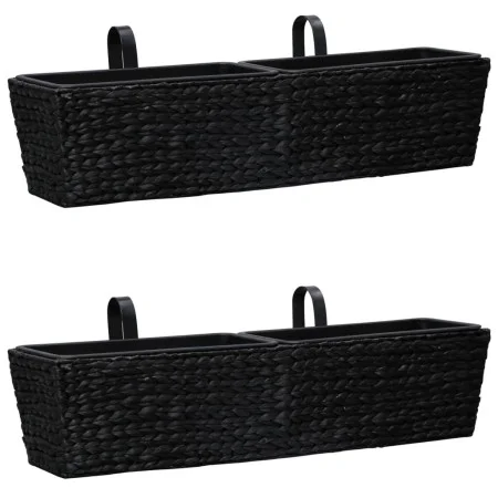Black water hyacinth 2-piece planter set by vidaXL, Pots and planters - Ref: Foro24-45582, Price: 92,13 €, Discount: %