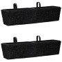 2-teiliges Pflanzgefäß-Set aus schwarzer Wasserhyazinthe von vidaXL, Töpfe und Pflanzgefäße - Ref: Foro24-45582, Preis: 100,2...
