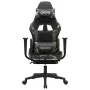 Silla gaming con reposapiés cuero sintético negro camuflaje de , Sillones para videojuegos - Ref: Foro24-3143710, Precio: 124...