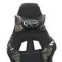 Silla gaming con reposapiés cuero sintético negro camuflaje de , Sillones para videojuegos - Ref: Foro24-3143710, Precio: 124...
