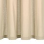 Cortinas con anillas de metal 2 uds algodón beige 140x245 cm