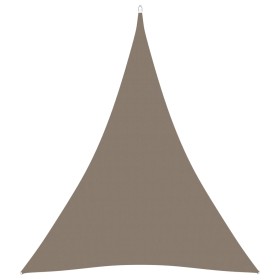 Toldo de vela triangular tela Oxford gris taupe 5x7x7 m