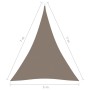 Toldo de vela triangular tela oxford gris taupe 5x