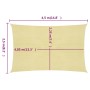 Beige HDPE sail awning 160 g/m² 2.5x4.5 m by , Umbrellas - Ref: Foro24-311125, Price: 28,05 €, Discount: %
