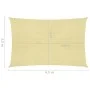 Beige HDPE sail awning 160 g/m² 3.5x4.5 m by , Umbrellas - Ref: Foro24-311131, Price: 33,77 €, Discount: %