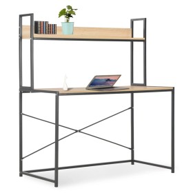 Black and oak computer desk 120x60x138 cm by , Desks - Ref: Foro24-20256, Price: 105,14 €, Discount: %