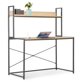 Computertisch aus Schwarz und Eiche, 120 x 60 x 138 cm von , Schreibtische - Ref: Foro24-20256, Preis: 103,32 €, Rabatt: %