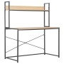 Escritorio para ordenador negro y roble 120x60x138 cm de , Escritorios - Ref: Foro24-20256, Precio: 104,40 €, Descuento: %