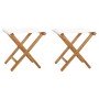 Sillas plegables 2 uds madera maciza de teca tela blanco crema en Sillas de jardín | Comprar online en Foro24