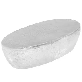 Hammered aluminum coffee table 100x50x28 cm silver by , Coffee table - Ref: Foro24-246506, Price: 210,85 €, Discount: %