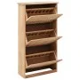 Schuhregal aus massivem Walnussholz, 55 x 20 x 104 cm von vidaXL, Schuhregale und Schuhorganisatoren - Ref: Foro24-247600, Pr...