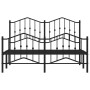 Estructura de cama con cabecero y estribo metal ne