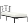 Estructura de cama con cabecero metal negro 80x200 cm de , Camas y somieres - Ref: Foro24-373780, Precio: 68,22 €, Descuento: %