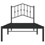 Estructura de cama con cabecero metal negro 80x200 cm de , Camas y somieres - Ref: Foro24-373780, Precio: 68,22 €, Descuento: %