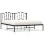 Bed frame with black metal headboard 183x213 cm by , Beds and slatted bases - Ref: Foro24-373794, Price: 100,43 €, Discount: %