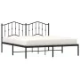 Bed frame with black metal headboard 183x213 cm by , Beds and slatted bases - Ref: Foro24-373794, Price: 100,43 €, Discount: %
