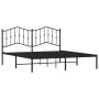 Bed frame with black metal headboard 183x213 cm by , Beds and slatted bases - Ref: Foro24-373794, Price: 100,43 €, Discount: %