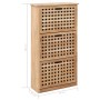 Solid walnut wood shoe rack 55x20x104 cm by vidaXL, Shoe racks and shoe organizers - Ref: Foro24-247600, Price: 102,83 €, Dis...