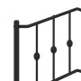 Bed frame with black metal headboard 183x213 cm by , Beds and slatted bases - Ref: Foro24-373794, Price: 100,43 €, Discount: %