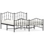 Estructura de cama cabecero y estribo metal negro 183x213 cm de , Camas y somieres - Ref: Foro24-373812, Precio: 123,17 €, De...