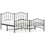 Estructura de cama cabecero y estribo metal negro 183x213 cm de , Camas y somieres - Ref: Foro24-373812, Precio: 121,40 €, De...