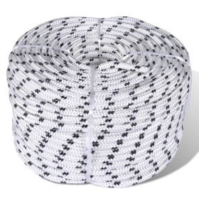 Cuerda trenzada poliéster 8 mm 250 m blanco de vidaXL, Sogas y cuerdas metálicas - Ref: Foro24-143791, Precio: 67,55 €, Descu...