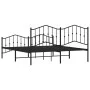 Black metal headboard and footboard bed frame 183x213 cm by , Beds and slatted bases - Ref: Foro24-373812, Price: 121,40 €, D...