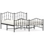 Estructura de cama cabecero y pie de cama metal negro 160x200cm de , Camas y somieres - Ref: Foro24-373810, Precio: 117,67 €