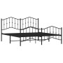 Estructura de cama cabecero y pie de cama metal negro 160x200cm