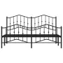 Bettgestell mit Kopf- und Fußteil aus schwarzem Metall, 160 x 200 cm von , Betten und Lattenroste - Ref: Foro24-373810, Preis...